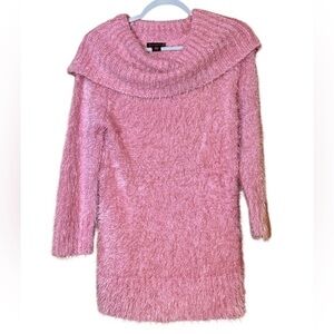 metaphor Tunic Long Length Luxe Soft Pink Sweater